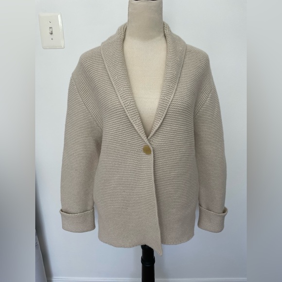 NWOT Theory Sweater Coat in Wool Cashmere Blend Quiet Luxury - Picture 11 of 16